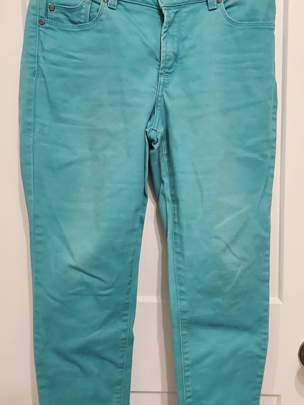 NYDJ Women's Ankle Jeans in Teal Turquoise